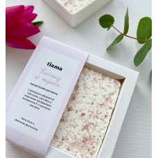 Бомбочка-квадрат для ванны "Нежность магнолии" с морской солью Mipassion Tenderness of magnolia 155 гр.
