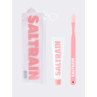 Дорожный набор розовый SALTRAIN Travel Kit Pink (Зубная паста Rose Citron 30g и зубная щетка).
