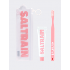 Дорожный набор розовый SALTRAIN Travel Kit Pink (Зубная паста Rose Citron 30g и зубная щетка).