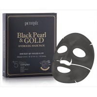 Гидрогелевая маска Petitfee Black Pearl&Gold Hydrogel Mask Pack 32 гр.